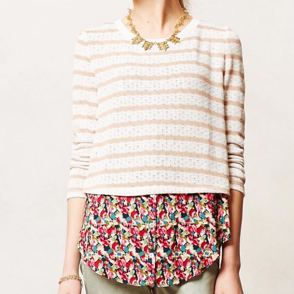 Anthropologie | Layered Ginny Pullover